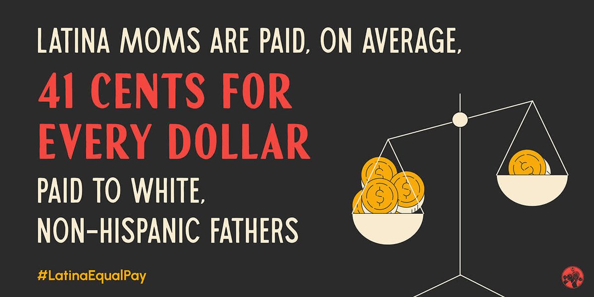 MomsRising's tweet photo. Latina moms earn just 41¢ for every $1 paid to white dads. Families can't survive on less than half a paycheck.

✍🏽 Take 1 minute to urge Congress to support and pass the Paycheck Fairness Act:
https://t.co/CtmfgP4sdP https://t.co/kWKPAP6z4Q