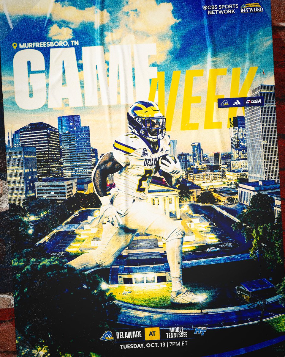 Delaware_FB's tweet photo. Off to Murfreesboro ✈️ https://t.co/UtPLjxDNZn