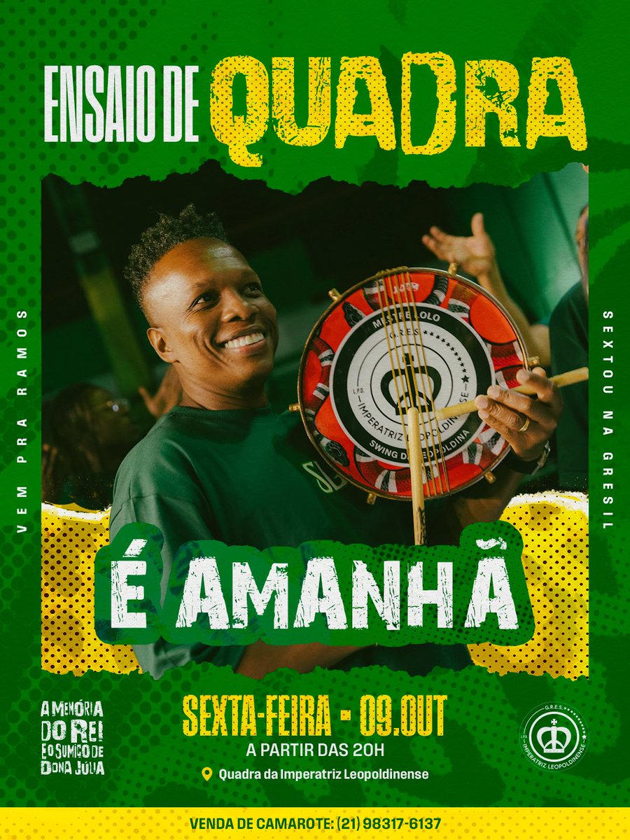 oficialgresil's tweet photo. Amanhã é dia do começo da nossa caminhada de ensaios rumo ao carnaval 2027✨ Esperamos toda nossa comunidade na Professor Lacé pra seguirmos juntos rumo a tão sonhada décima estrela. 

Vambora, GRESIL! 
#VemPraRamos https://t.co/w3zdhICJXG