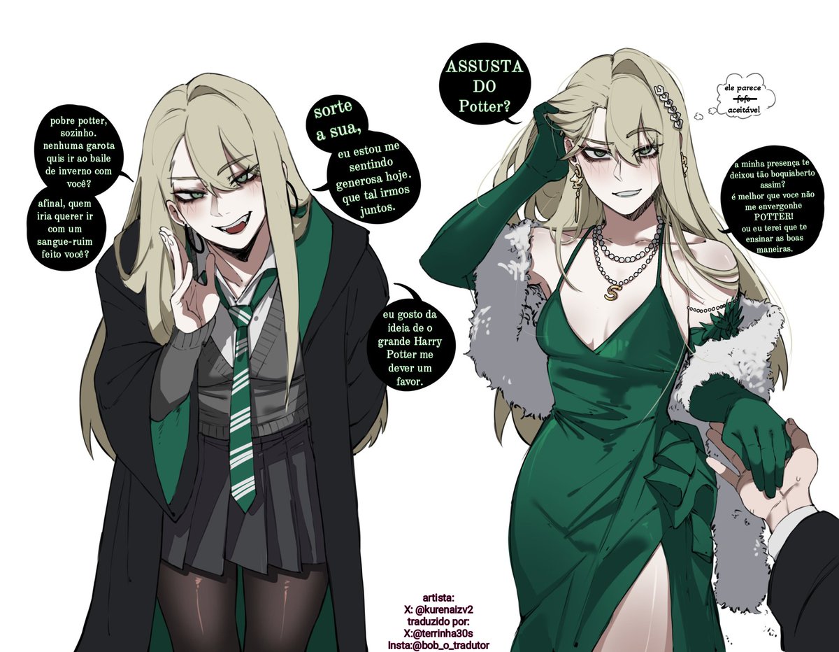 terrinha30s's tweet photo. Artista:@kurenaizv2 
#malfoy #malfoyd #harrypotter #dracomalfoy #femmalfoy #femmalfoyd #comic https://t.co/bmnScP87di