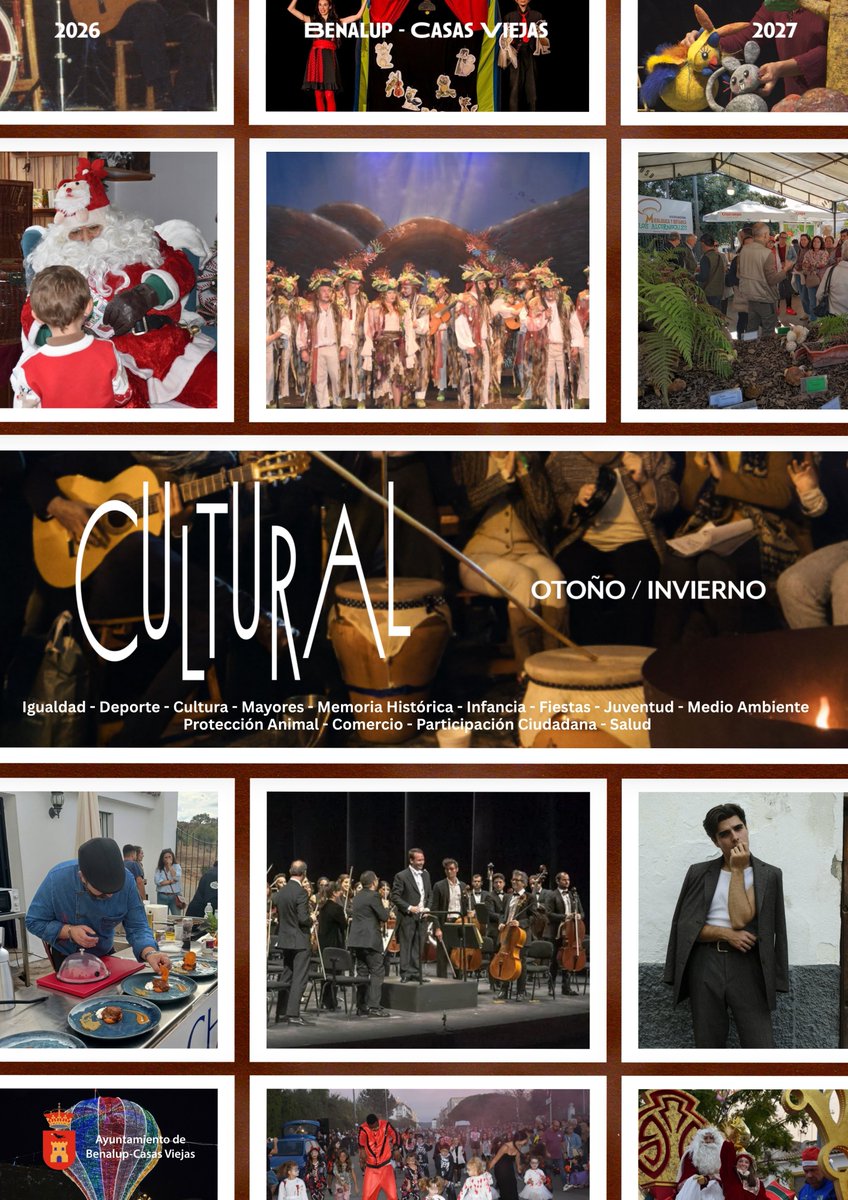 AytoBenalupCV's tweet photo. Más de un centenar de eventos en la programación de otoño-invierno #Benalup #Cultura #Turismo #Deportes #Ocio #Navidad #Carnaval https://t.co/PDeZwkbl0p https://t.co/iC0mpT2iBM