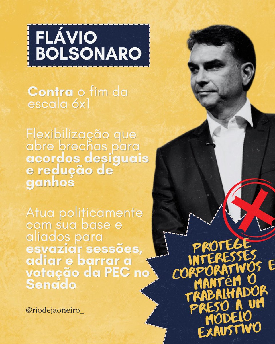riodejaoneiro_'s tweet photo. CHEGA DE VIVER SÓ PRA TRABALHAR!

Um lado quer acabar com a escala 6x1 e te dar descanso. O outro quer te ver exausto.

No segundo turno é a hora de votar em quem defende os trabalhadores. Dia 25 o voto é 13! 🌟❤️

#FandomsComLula #Eleições2026 #FIMDAESCALA6X1 https://t.co/m9kDp1e36T