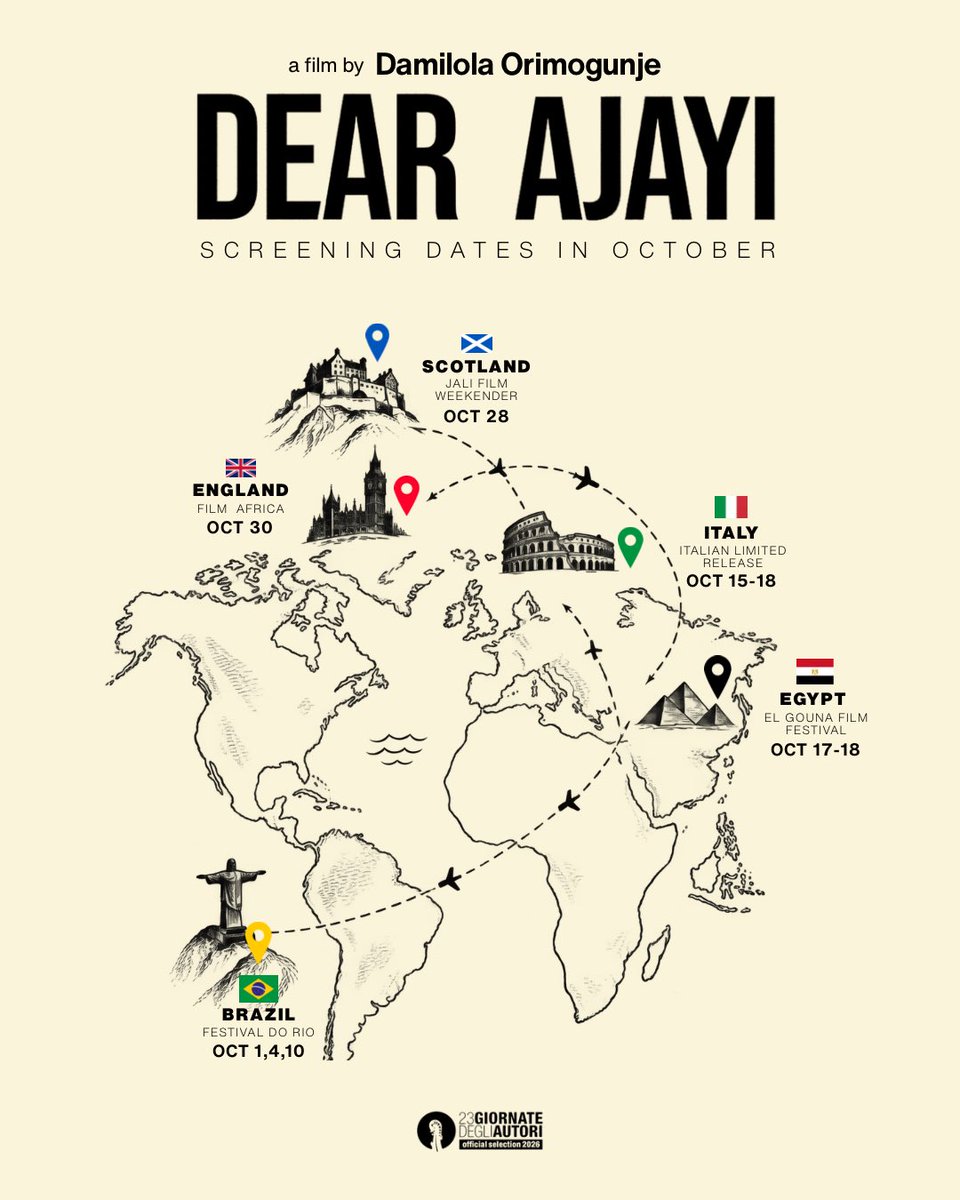 DamiOrimogunje's tweet photo. truly honored to make films that resonate with audiences around the world. catch Dear Ajayi across cities near you this October. https://t.co/vfnxFIPJsw