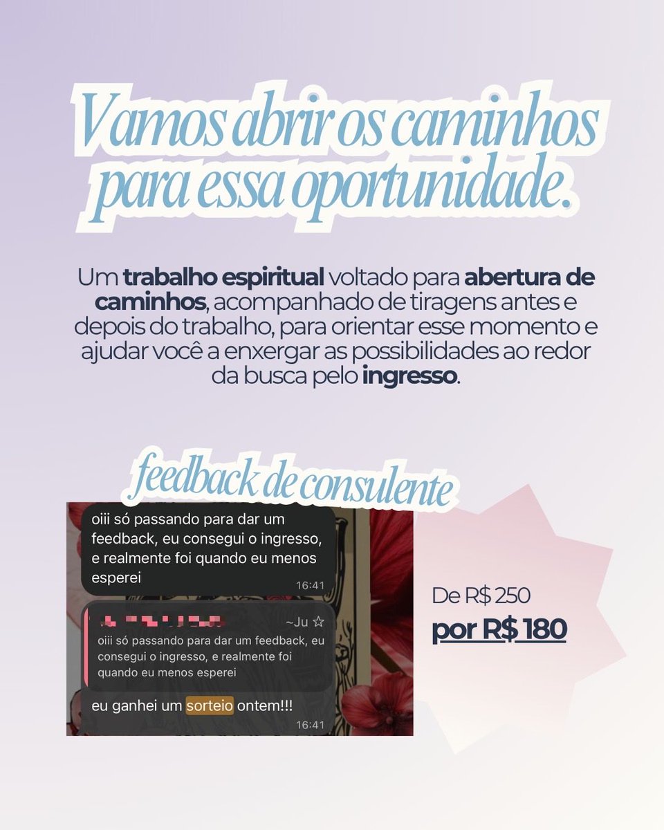 tarotdatine's tweet photo. Trabalho espiritual pra abrir os caminhos até o ingresso do BTS! 💜🔮

De 250$ por 180$

Para mais detalhes, me chame na dm! ✨ https://t.co/gsNOHqppvA