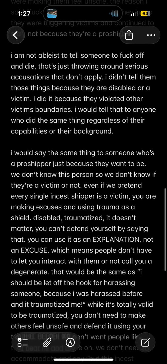 rickoomf's tweet photo. it seems to me like people don’t understand my point, so i’ll explain. i know it’s long, but im going to defend myself if im called ableist. terms like that shouldn’t just be thrown around https://t.co/U80Nm5h7uu