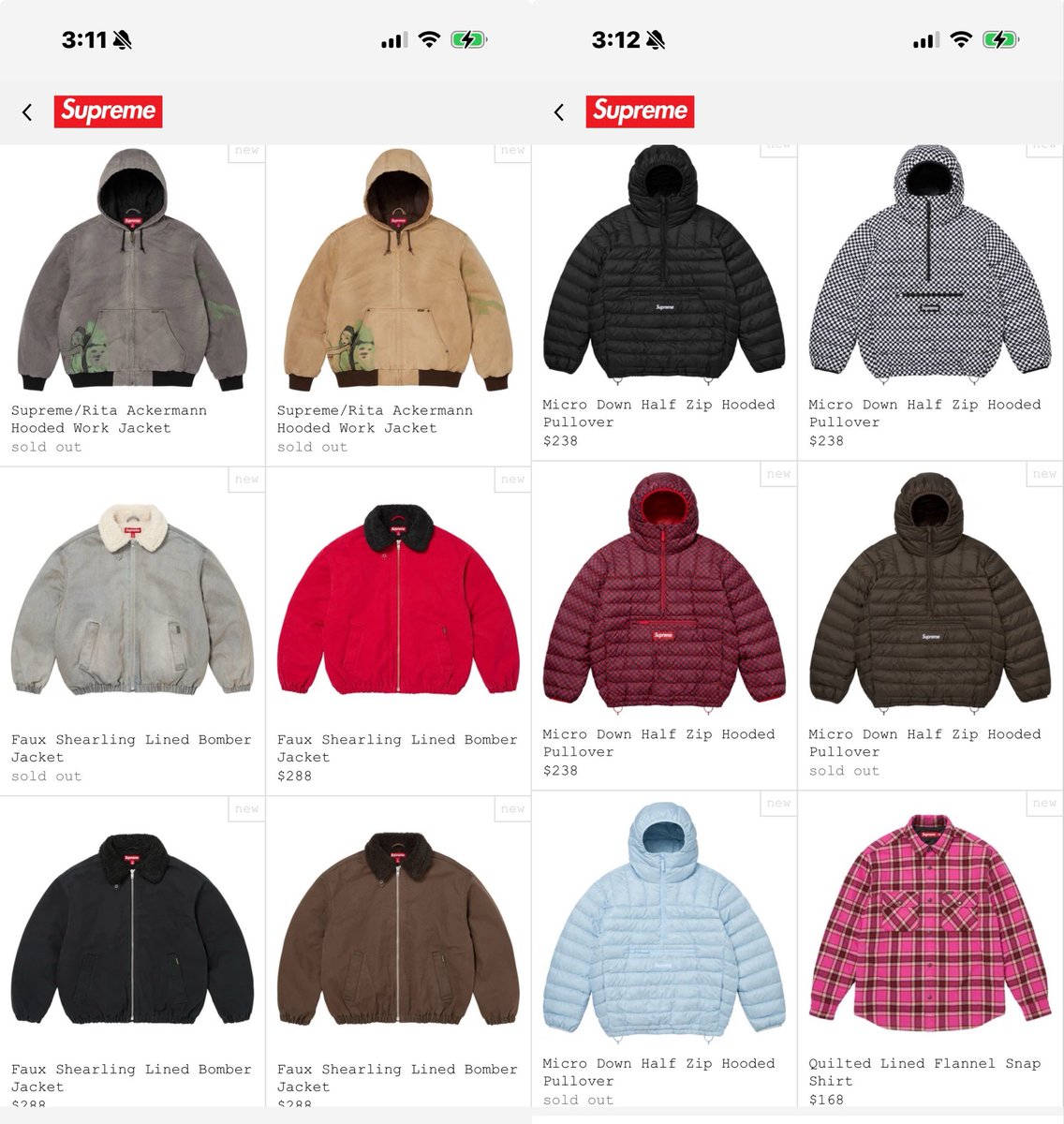 OswaldBeats's tweet photo. 26FW week8 US
Rita 🐺sold out人気です
ボンバーはクレイsold out
🧢もsold out
🔈と🛹もsold out
今週も楽しみです❗️
#supreme https://t.co/NLnqcvd19s