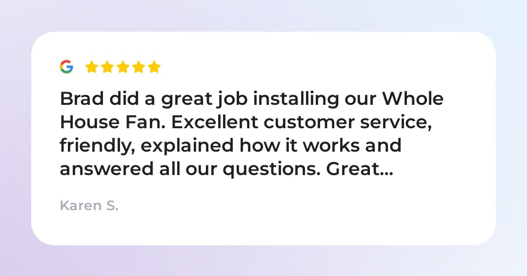 FiveStarSvcCo's tweet photo. Great review from Karen S. https://t.co/qHoxMdTL93