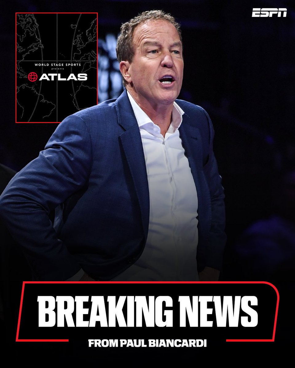 SCNext's tweet photo. Breaking: World Stage Sports unveils ATLAS, a new global league for high school and academy basketball, sources tell ESPN’s @PaulBiancardi. https://t.co/96zNhaJBXh
