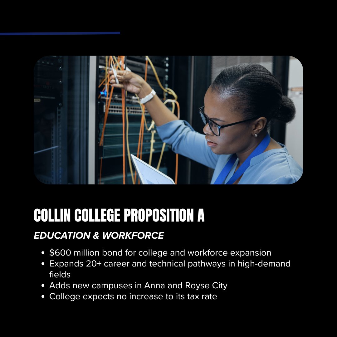 DRC's tweet photo. North Texas voters will weigh in on investments in public safety infrastructure, homelessness services and workforce development this November.

Swipe for a closer look at each proposition and visit the DRC’s North Texas Voter Resources to prepare to vote: https://t.co/DipAQOuIf2 https://t.co/Zxz00xC4G5