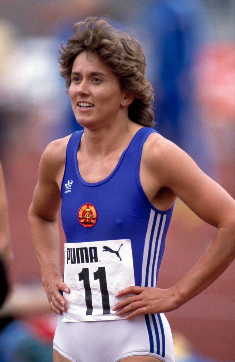 _OwenM_'s tweet photo. While 8 October may be just another day for some, it marked the end of an era in women’s sprinting. 

Valerie Brisco-Hooks, Florence Griffith Joyner, and Marlies Göhr lined up on the track for the final time 38 years ago today at the Toshiba Super Track & Field Meet in Tokyo. 

In torrential rain, Brisco-Hooks contested her signature 400m event, while Flo-Jo and Göhr competed in the 100m. 

After the conclusion of the 100m, Flo-Jo presented a bouquet to Göhr to mark her retirement. Unbeknownst to everyone at the time, this event would also be Flo-Jo’s last appearance on the track. 

📸 Tony Duffy & Professional Sport