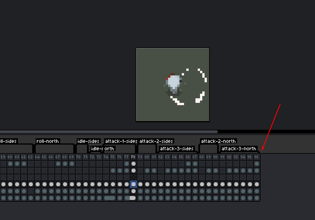 huntkaiju's tweet photo. Finally almost finished with all the basic animations for the player ( including directionals), and I was surprised that in total there are 96 frames

this is not counting the already done hammer animations and other future weapons

consistent progress builds up! https://t.co/CaKgVumeYU