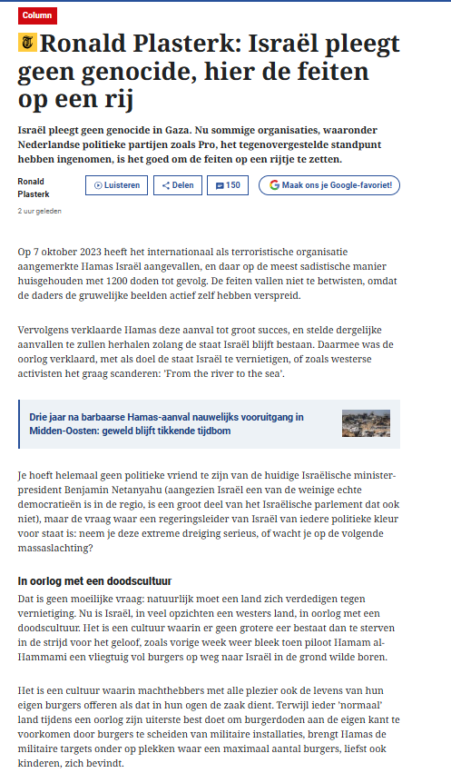 Mirjam152's tweet photo. En zo is het. Israël pleegt geen genocide. 

Ja, er zijn Palestijnse slachtoffers gevallen. Net als Israëlische. Dat gebeurt in een oorlog. Maar dat is geen genocide. En die oorlog? Die is niet door Israël begonnen noch gewild.