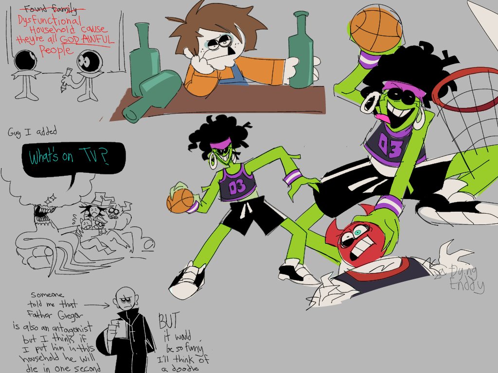 DyingEnddy's tweet photo. #spookymonth more doodles of those guys living under the same roof https://t.co/aycXGdVRNd