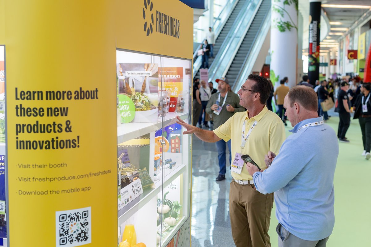 IntFreshProduce's tweet photo. The Fresh Ideas Showcase spotlights new products and innovations across the expo, for buyers, it's the fastest way to scan what's new without walking every aisle first. 

Browse what's coming and build it into your planner: https://t.co/wwjw1S3QAZ https://t.co/Nwsv7uLB3f