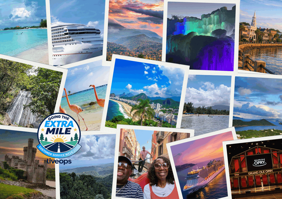 Liveops's tweet photo. 🌎✈️ Today’s Customer Service Week 2026 theme is the Passport to Service Challenge!

As we continue celebrating Going the Extra Mile, today is all about the places we’ve been—and the places still on our lists. 🗺️💙

From unforgettable vacations and memorable work trips to bucket-list destinations and hidden gems close to home, every journey comes with a story. 🏝️🏔️🏙️✨

📸 Drop a photo of your favorite destination in the comments and tell us where you went—or where you hope to go someday!

After all, Going the Extra Mile can take you to some pretty incredible places. 😉🛣️✈️

#CustomerServiceWeek2026 #CSWeek2026 #GoingTheExtraMile #Liveops #PassportToService #CustomerServiceWeek