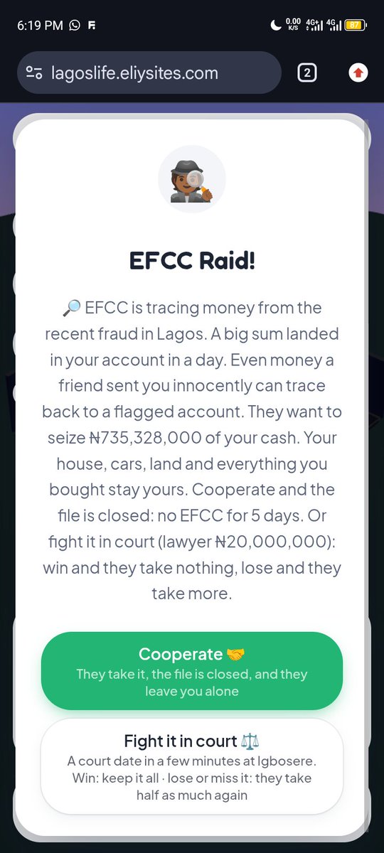 JerryGreenDL's tweet photo. Now @Shalom_HeyEliy @LagosLifeApp
Come observe
I was called for court hearing oo,  #Lagoslife network glitch didn't let me attend the court hearing, now efcc has raided me of Billions 🤧🤧
The most surprising thing was that the network glitch didn't hinder them from debiting me https://t.co/UPF4juFQW6