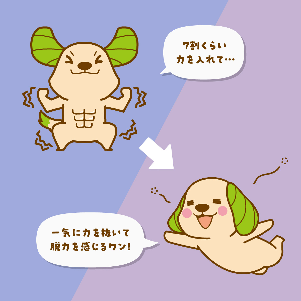 SUGIofficial_JP's tweet photo. なんだか夜に寝付けなくて
ぐっすり熟睡できない… ってこと、あるよね😿

そんな時は「筋弛緩法」がおすすめだワン！🐶✨

やり方は簡単、体に5〜10秒ほど
ギュッと力を入れてから
一気にストンと脱力するニャ！

力が抜けていく感覚を味わうのがコツだワン！

#スギ薬局 #熟睡の日 https://t.co/96yVYfD7dk