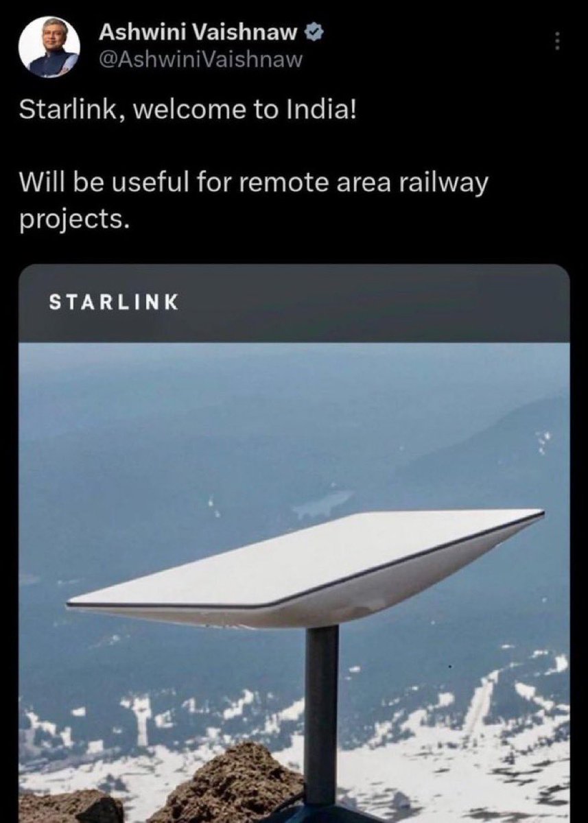 unmutemohit's tweet photo. Bro might soon start talking about how Starlink is a national security threat to India.

😭😭 https://t.co/pjBRNTqYE7