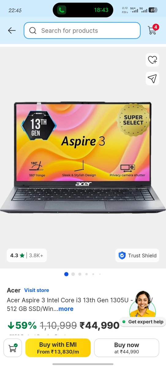 aami__mm's tweet photo. @Flipkart Big Billion Days = Biggest Scam? 🤦‍♂️
Before the sale, the Acer laptop I planned to buy showed an ICICI No Cost EMI + instant discount, bringing the EMI to around ₹13,830/month.
Once the BBD sale started, the offer mysteriously disappeared. https://t.co/Sgjh76hREk