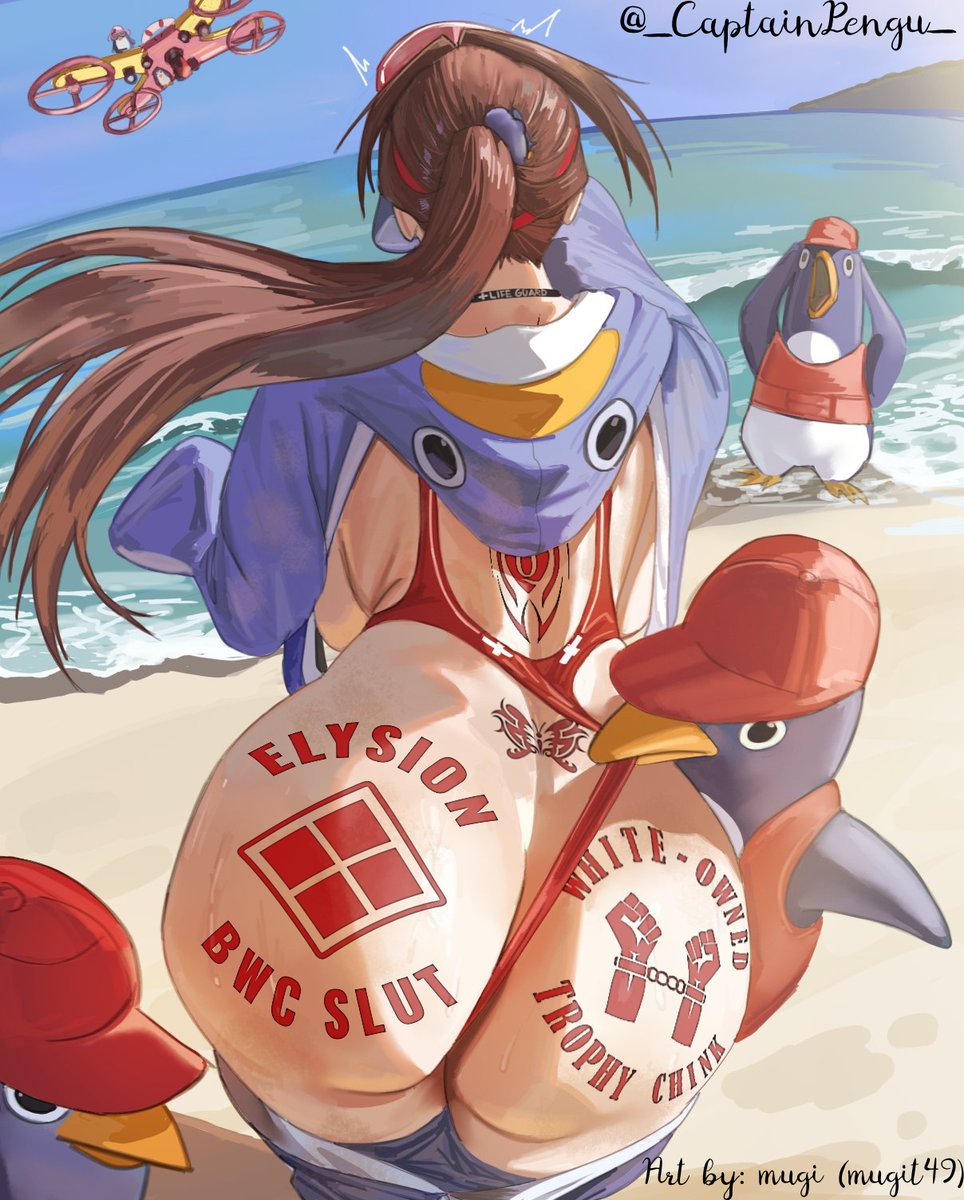 _CaptainPengu_'s tweet photo. After being M.I.A. for months, Captain Pengu was spotted in a private beach with a new look and a new life motto Imprinted onto her body. 🐧

#Bleached #NIKKEスノホワ #Marciana #Edit https://t.co/OkXfSzIQyr