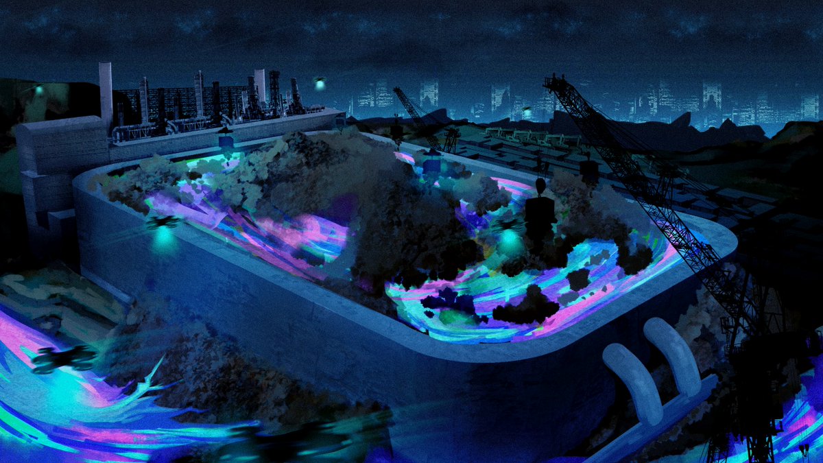 Variance_Pro's tweet photo. ☣️【World Lore: Needless Havoc】⛏️

The Arcblight; A toxic byproduct left behind as a result of Ziton's reckless mining on the outskirts of Xtasis for their "Arcanite Revolution." It seeps into the ground, poisons all in it's path, and is entirely unforgiving. 

The Citizens of Xtasis remain unaware, or uncaring, in the face of environmental crisis.