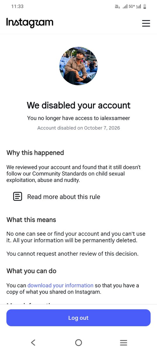 Sameer_mark017's tweet photo. @instagram account @ialexsameer was disabled, and I believe this may have been a mistake. I have always tried to follow Instagram's Community Guidelines. If I unintentionally violated any policy, I sincerely apologize. My account is important to me, please recover https://t.co/6TWRVO1o7y
