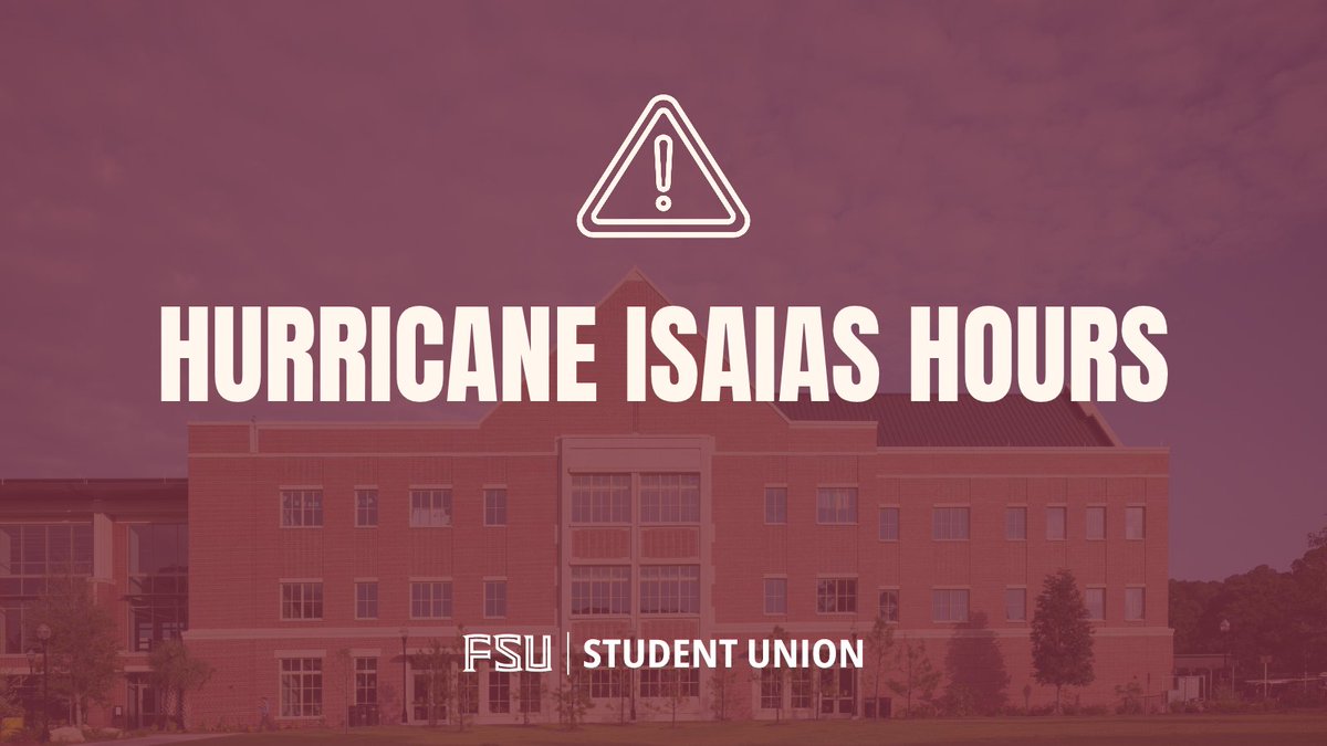 FSUStudentUnion's tweet photo. The Student Union will be open from 7:30 a.m. to 3 p.m. on Fri., Oct. 9. The Art Center, Bowling and Billiards, SSB, ASLC, Paint-A-Pot, and the GGL will be closed on Friday.

Normal business hours will resume Sat., Oct. 10.

For additional updates, visit https://t.co/LBw4qbji6y. https://t.co/liMkgBiqYs