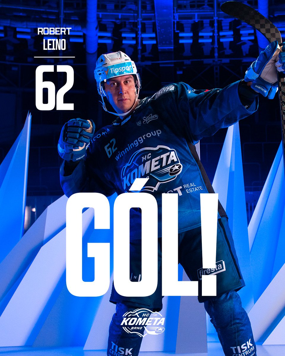 HCKometa's tweet photo. ⏰ 61:44 | GÓÓÓÓÓL! 🚨   

Uf... Prodloužení rozlouskl ROBERT LEINO, který dostal v přečíslení nabito od Filipa Krále a trefil přesně ✅  

#SPAKOM 3:4 #TELH https://t.co/XX8LIiYhzY