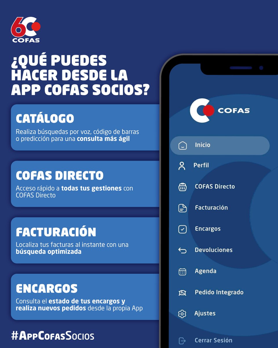 iCOFAS's tweet photo. Conoce todo lo que puedes hacer en la APP COFAS SOCIOS 📲

Accede de forma rápida y sencilla a los servicios y contenidos de la cooperativa
Mantén la app actualizada para no perderte ninguna novedad👍

Siempre cerca de ti y de tu farmacia 💙
#tufarmaciaempiezaentucooperativa https://t.co/f3NipWE08d