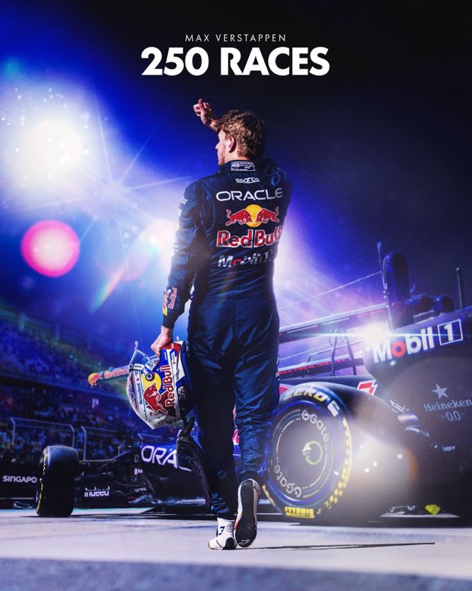 F1Tornello's tweet photo. #F1 Max Verstappen largará su GP 250 en Singapur, este domingo. Es el único circuito del calendario en el que no ganó aún, podrá cortar la racha negativa? 🏁 https://t.co/EUAbEtvZfJ