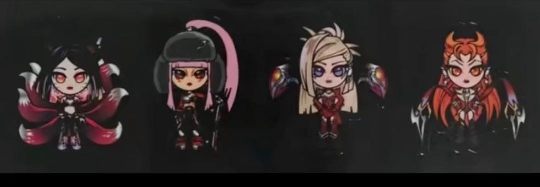 ArenaXWiccano's tweet photo. 🚨KDA FIRESTARTER!

AHRI, AKALI, KAISA and EVELYNN CHIBI PREVIEW! https://t.co/EEbVnYwAx8