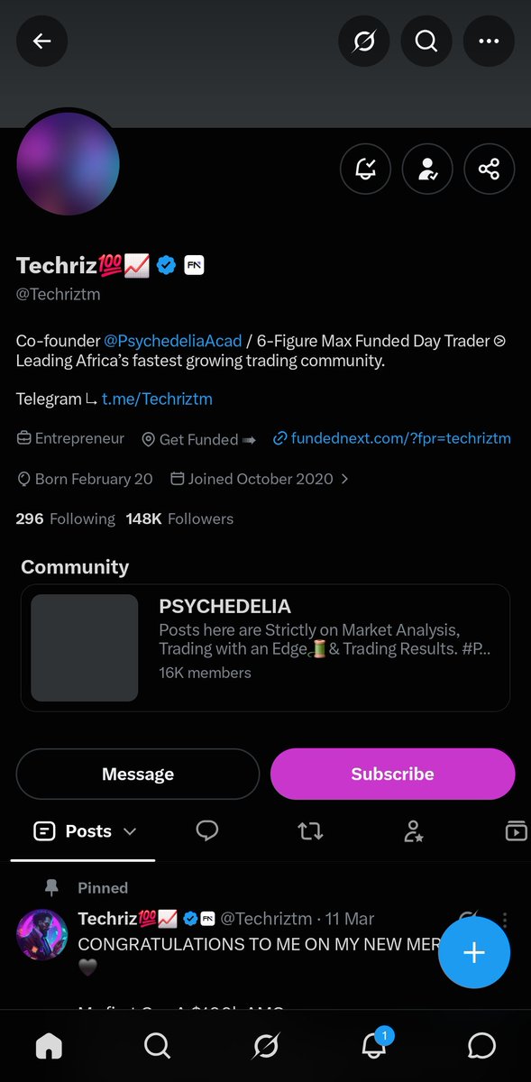 AnonymousinXx's tweet photo. @Techriztm @PsychedeliaAcad @Kelvintalent_ @FundedNext Done https://t.co/hm6Mz0ijVp