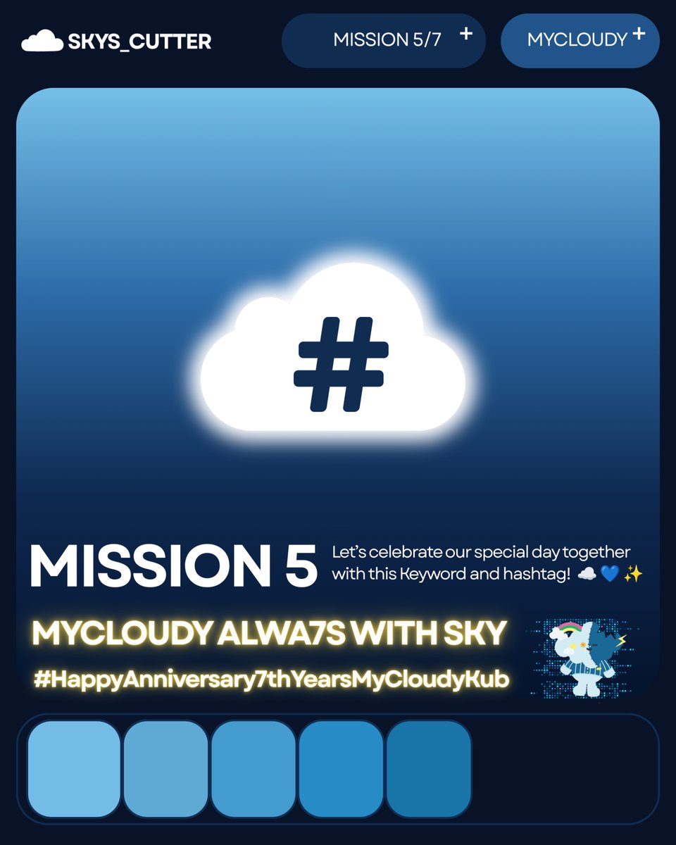 skyscutter's tweet photo. MyCloudy System ☁️
SYSTEM STATUS: STAND BY 🟡

Use the 🔑 &amp; #️⃣ below and get your messages ready to celebrate MyCloudy’s 7th Anniversary at 8:00 AM.

🔗: https://t.co/4Vy3ekwGOK

Set your alarms. Prepare your posts. Get ready to flood the timeline. 🔥

#ก้อนเมฆของสกาย
#MyCloudy https://t.co/pezu9ywbxL