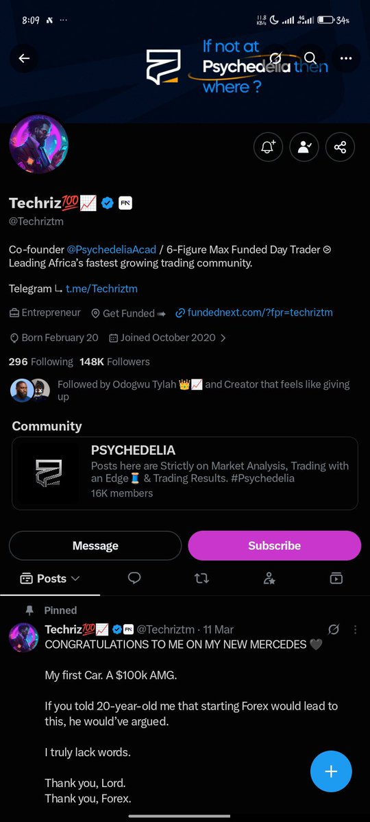 Chrisjoe8141's tweet photo. @Techriztm @PsychedeliaAcad @Kelvintalent_ @FundedNext Done sir 😁 https://t.co/KCsJNAccZI