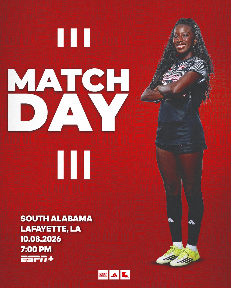 RaginCajunsSOC's tweet photo. Bring Your Pups ๐ถ For A Big Night at #TheBank as Louisiana battles South Alabama โฝ๏ธ
๐๏ธ Thu., Oct. 8 | ๐ณ:๐ฌ๐ฌ๐ฝ๐บ
๐ Home Bank Soccer & Track Complex
๐๏ธ FREE
#GeauxCajuns https://t.co/eKOJFs0KWI