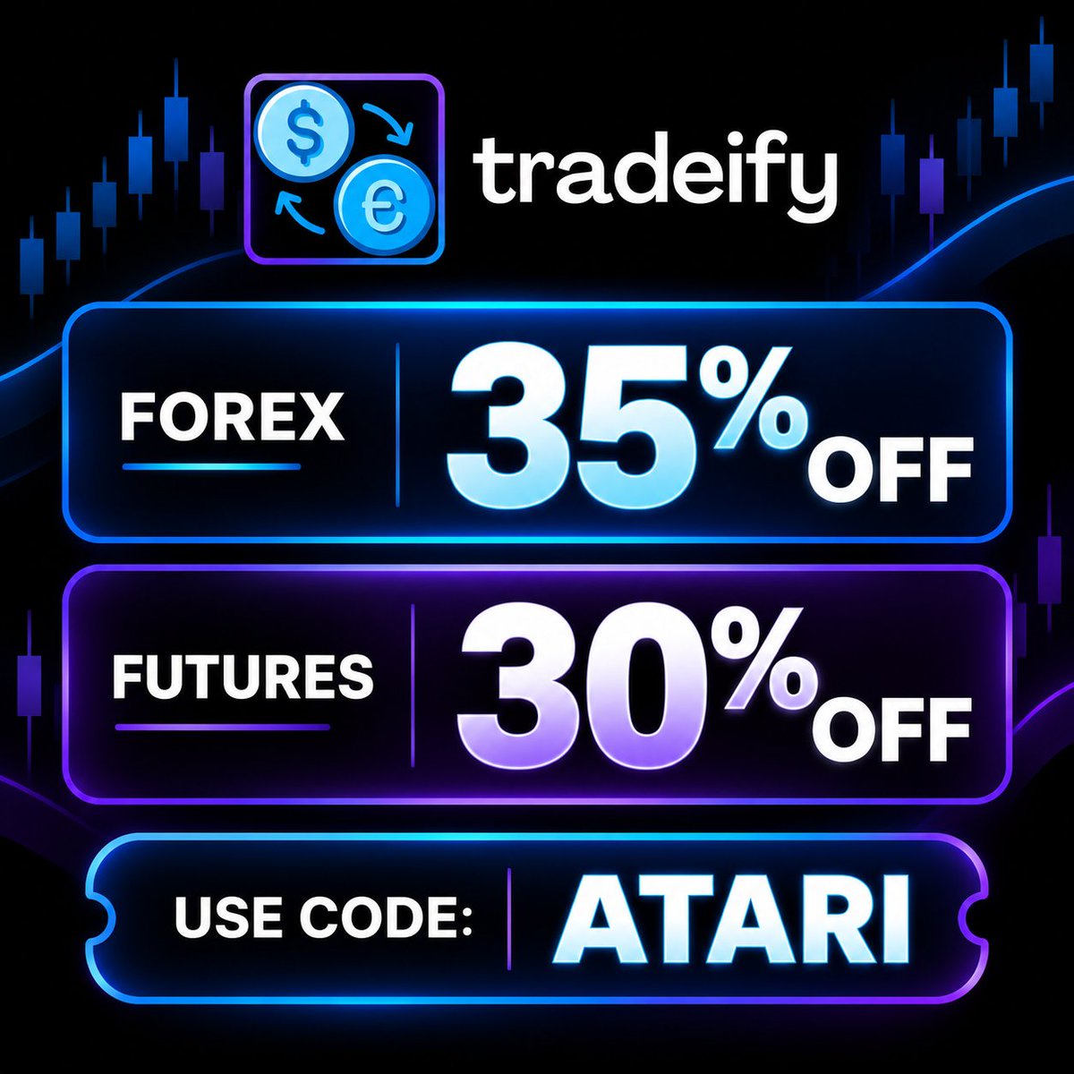 TradingAtari's tweet photo. Now you can also trade FX with tradeify! 

#proptraders #Nasdaq #FX 
#valutahandel #tradingnorge #norsktrader https://t.co/WUqmxaDSzi