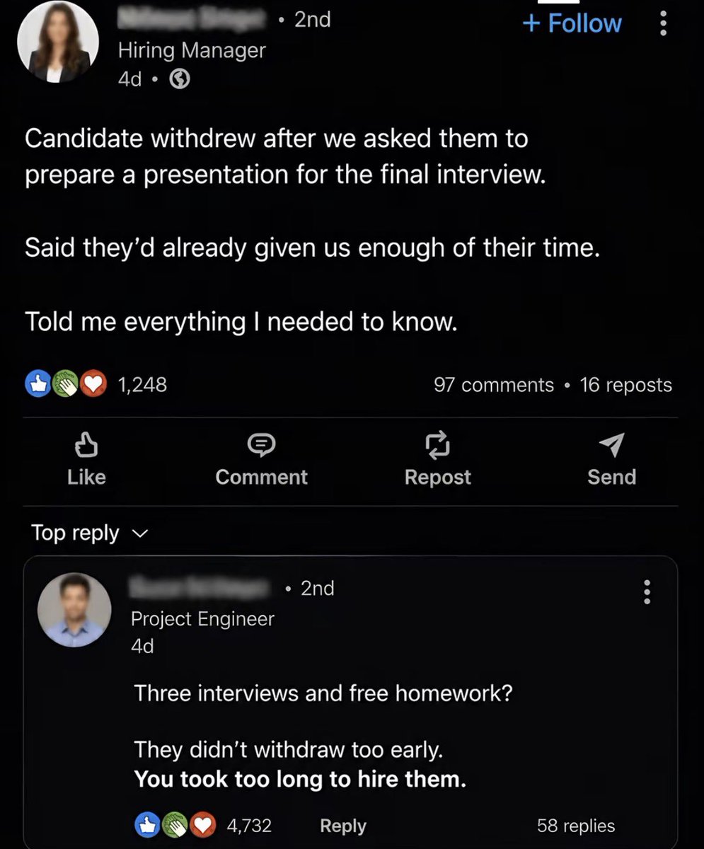 washghost1's tweet photo. I would have dropped out too. If I went to school for something and you give me homework for the interview then I’m out https://t.co/TXzFufmKjL