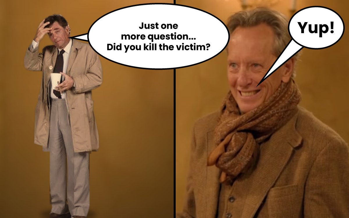 DavidTymm's tweet photo. Richard E Grant also starred in the shortest ever episode of Colombo  #traitors #celebritytraitors #bbc https://t.co/5quFfNNEer