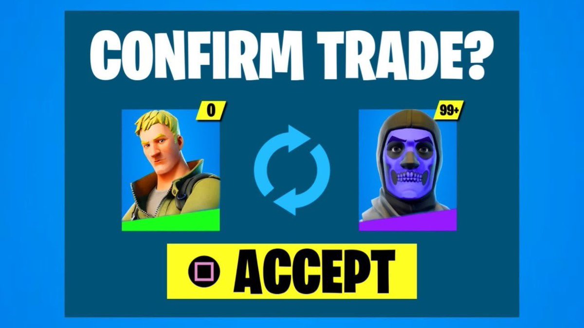 FNSLEAKS's tweet photo. #FORTNITE SKIN TRADING IS REPORTEDLY BEING TESTED AT EPIC HQ…

Epic is allegedly testing the feature internally, meaning players could potentially trade skins with each other if it ever gets an official release. Could skin trading finally be coming to Fortnite? https://t.co/i9v357p7zK