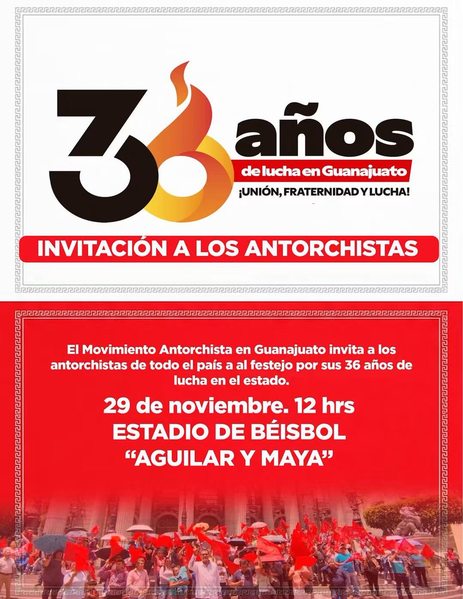 MarcosPrezGarc3's tweet photo. #36AñosDeLucha

@AntorchaEnGto @JosLuis03862018 @AntorchaOficial https://t.co/M0VVyqYd18