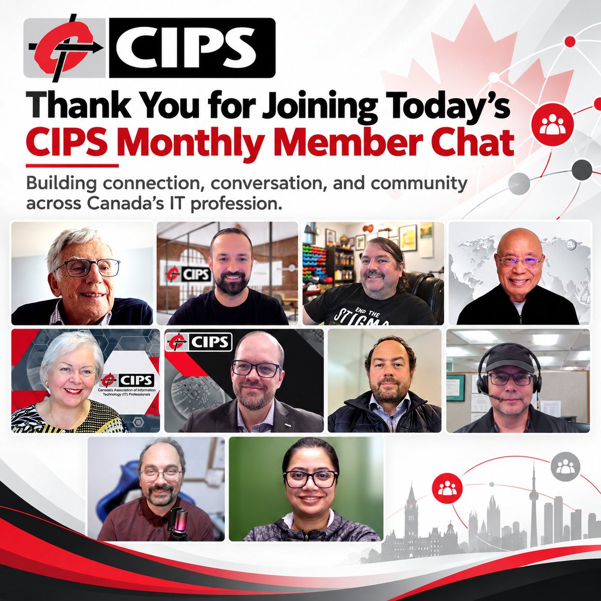 CIPS's tweet photo. Thank you to everyone who joined today's CIPS Monthly Member Chat!

It was great connecting with CIPS members from across Canada for engaging discussions on AI governance and ethics, adapting to AI, the future of IT, and the role of CIPS in supporting Canada's IT professionals. https://t.co/bdx6v7aXZP