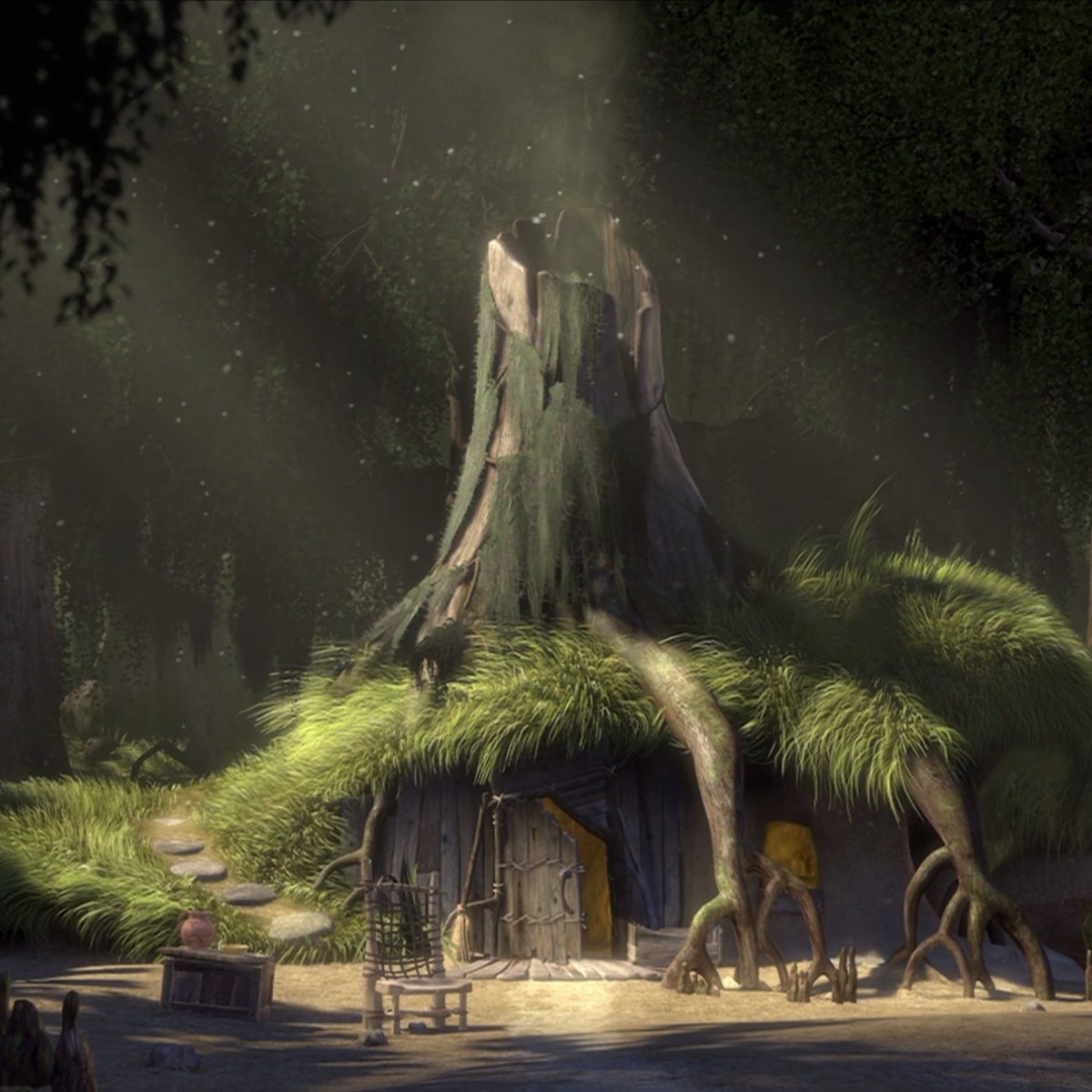 CartoonsOTMoon's tweet photo. Primer vistazo al pantano remodelado de Shrek en SHREK 5.

2001 ➡️ 2027 https://t.co/fT82yH59Yj