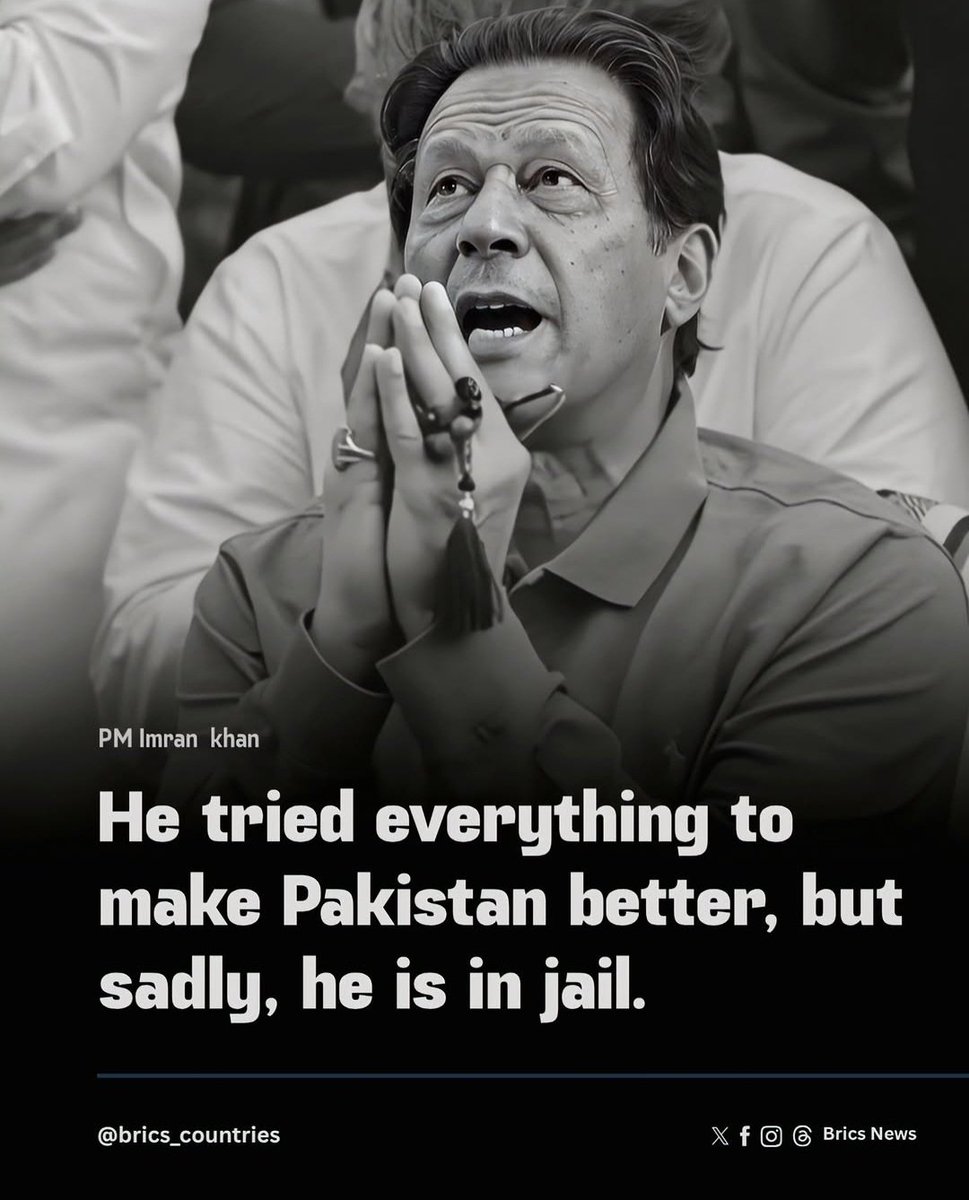 Shabskk's tweet photo. “Imrann  Khan did not fail Pakistan. Pakistan failed him by letting him be treated like this.”
 
“A national treasure belongs to the people, not to the powerful who lock him away.”
 
“They took his freedom, but they could never take his place in our hearts.”
Fikikf2 pintt33b https://t.co/sYjeARbXBH