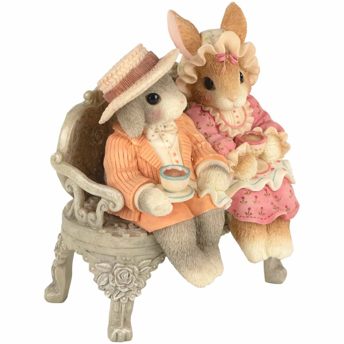 sweetangelette's tweet photo. what if we were 2 bunnies having tea on a bench? ❤️ https://t.co/plYkY845Ne