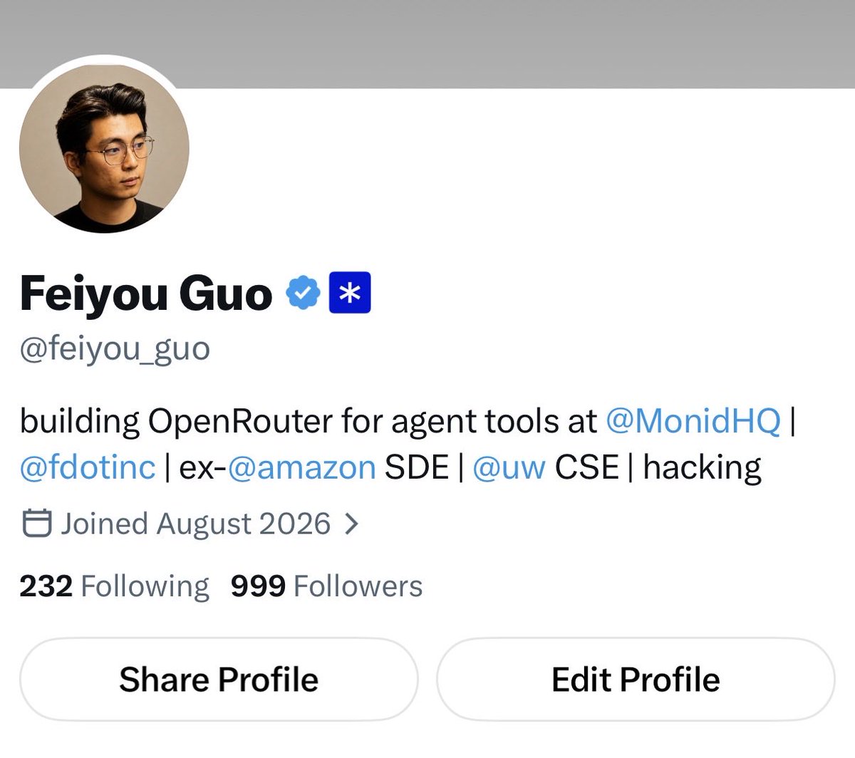 feiyou_guo's tweet photo. who’s gonna be the 1000th @X #connect https://t.co/5u4DrT3LCG