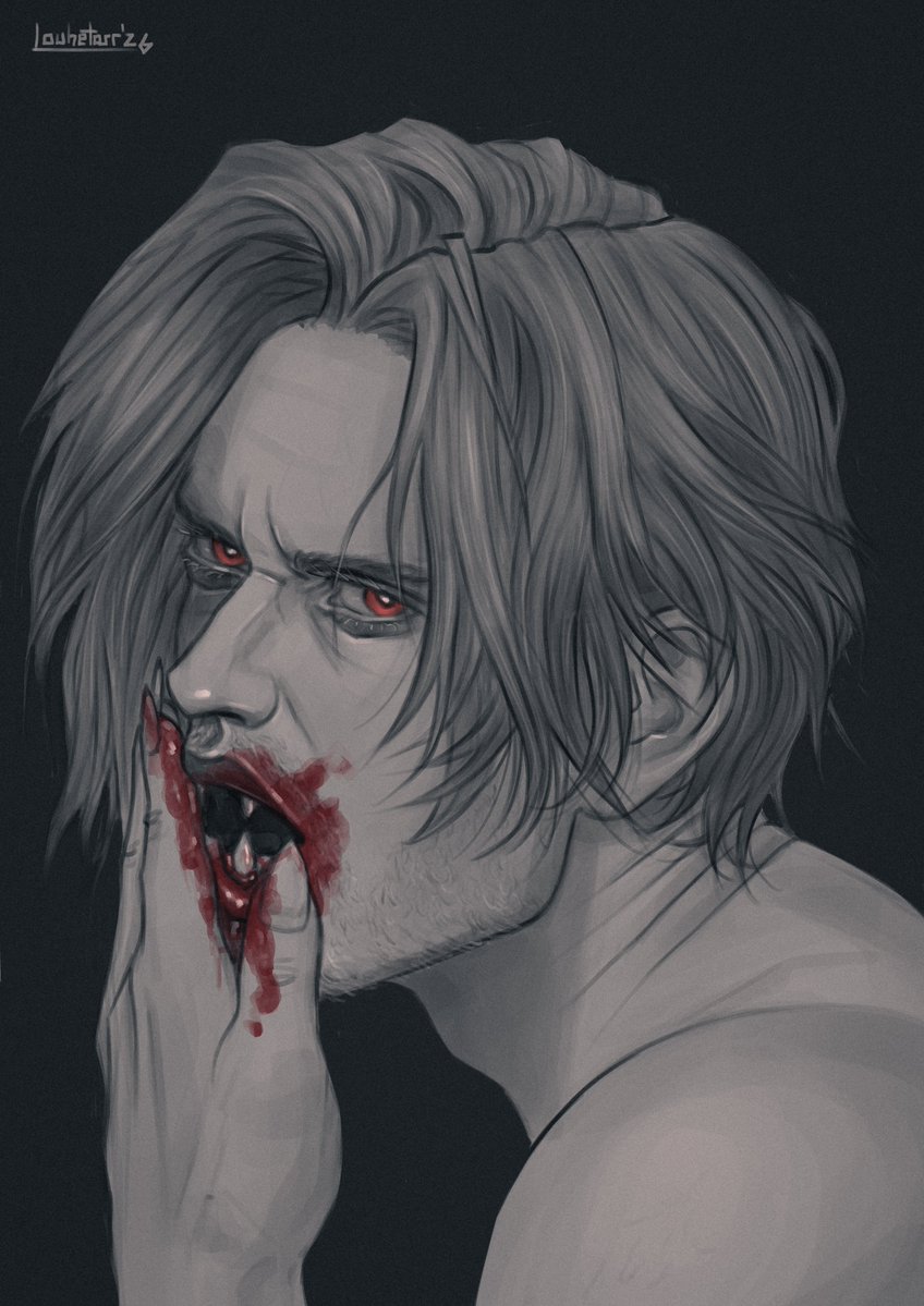 Louhetarr's tweet photo. Vampire Leon for @/swallowingich0r  
Happy baloon day!🎈❤️

Alternate version in the reply ⬇️
#ResidentEvilㅤ #LeonKennedy https://t.co/I1QRE6q4mk