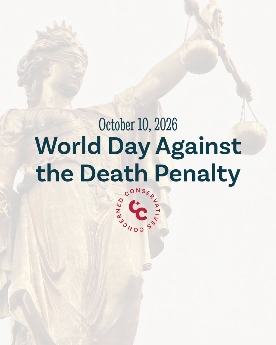 CCATDP's tweet photo. Today is World Day Against the Death Penalty, October 10. Our conservative principles compel us to ask hard questions about a system that is ineffective, costly, prone to error, and inconsistent with our values. Today, and every day, we're working toward a safer, stronger future for our country. Join us: https://t.co/tLkElnoiJL
