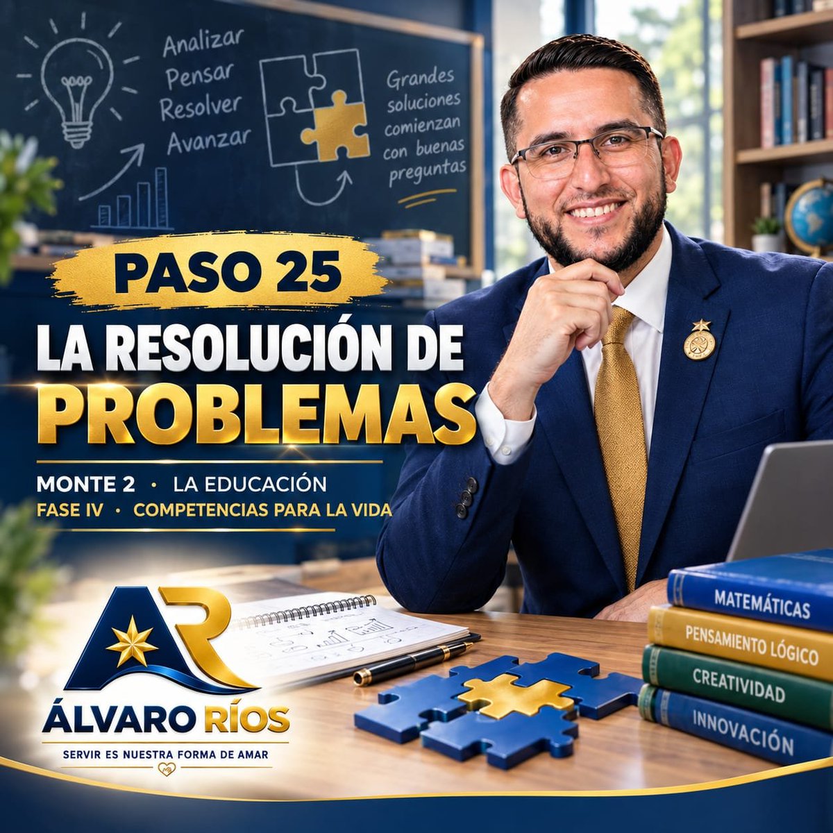 AlvaroRios_X's tweet photo. PASO 25 | LA RESOLUCIÓN DE PROBLEMAS

Educar es enseñar a enfrentar preguntas, comprender desafíos y encontrar soluciones.

Todo lo puedo en Cristo que me fortalece.
Filipenses 4:13

Artículo 67: la educación es un derecho.
@Mineducacion https://t.co/K9cpc9n8r4