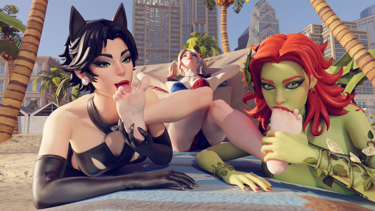 sploofynoodle's tweet photo. Harley, Ivy and the Cat enjoying the day off at the beach!

All 3 models by @RedEyes on smutbase
Map by @SuperHeantaiMaster9000 on open3dlab https://t.co/PkqcSnJVXT