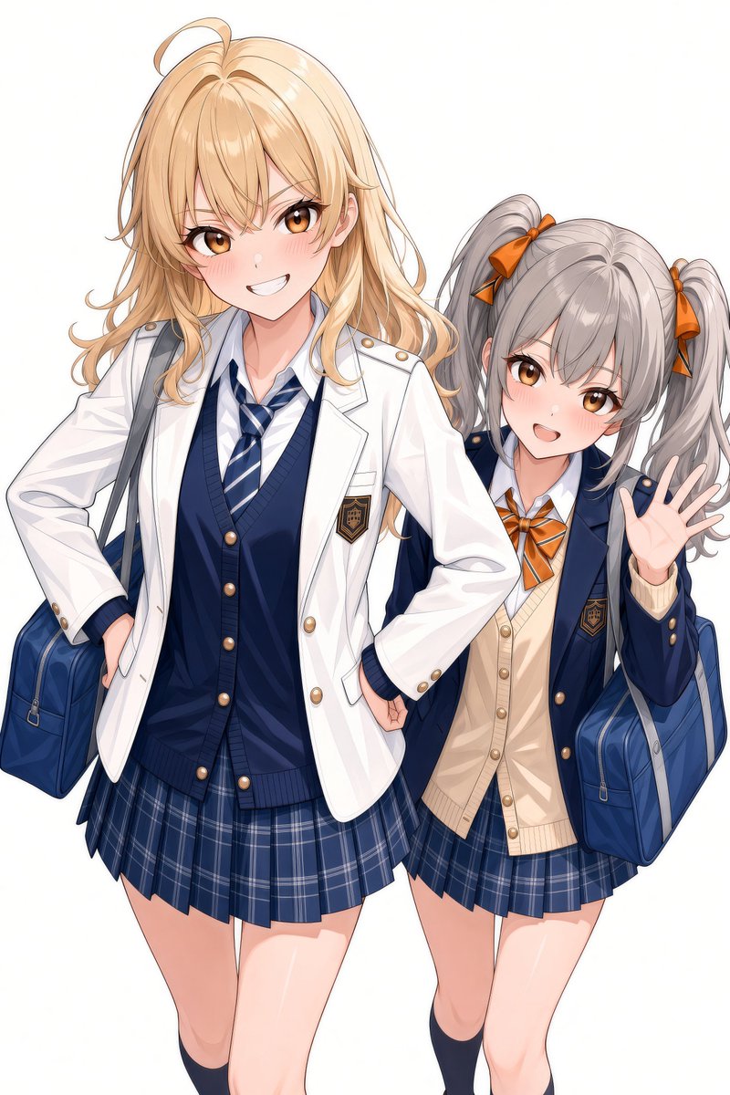 sktGT1016's tweet photo. おはようございます、金曜日ですね♪
明日から3連休の方もいらっしゃるのかな？

「サクッと済ませてきましょ✨」

SFW illustration. #姉妹さん
Generated by @grok imagine https://t.co/N4ypOPYgiz